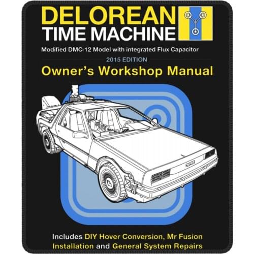 Time Machine Manual Awesome Mouse Pad Back To The Future Lockedge Mat Pads Rubber Office Home Deco Mat
