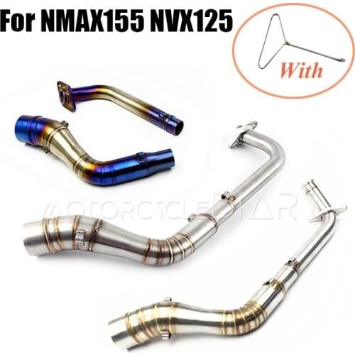 For YAMAHA NVX 125 155 NMAX155 NMAX NVX125 NVX155 Motorcycle Front Exhaust Slip-On Middle Link Escape Moto Pipe AkrapoviCc YA024