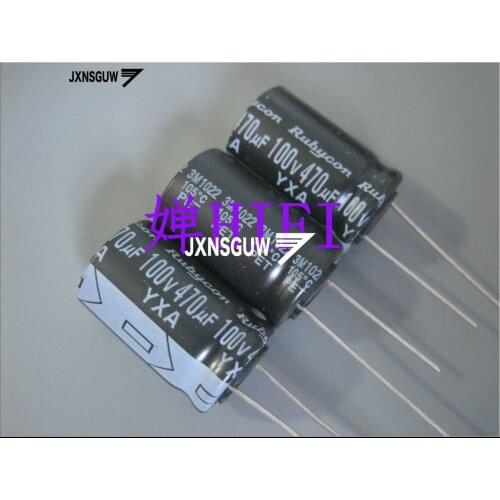 10PCS NEW RUBYCON YXA 100V470UF 16X25MM Aluminum electrolytic capacitors 470uF/100v 105 degrees 470UF 100V