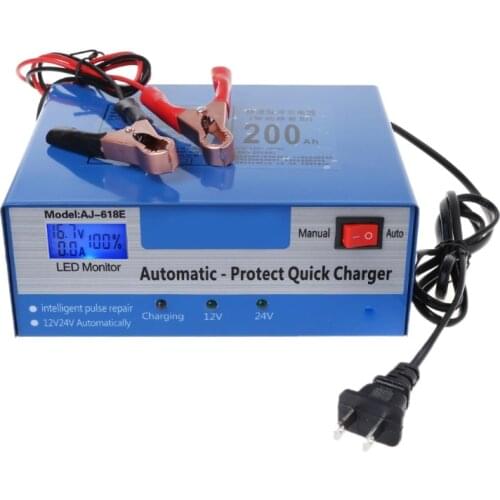 12V/24V Automatic Quick Battery Charger Intelligent Pulse Repair Truck Storage