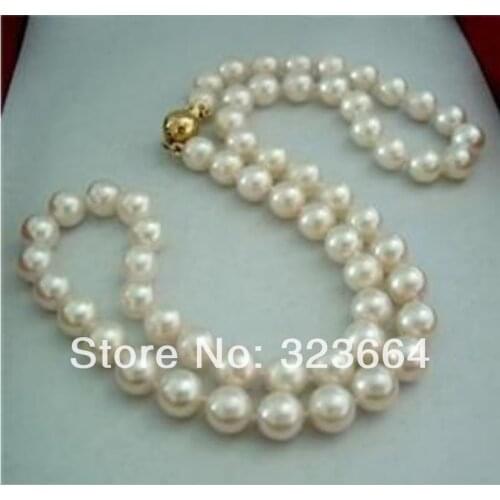 18" Natural 8-9MM White Akoya Pearl Necklace