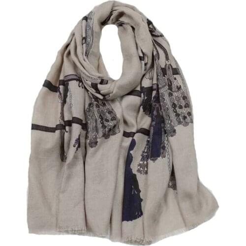 2021 Women Fashion Printed Pattern Cotton Scarf Shawls Wraps Hijabs 3Colors 10pcs/lot