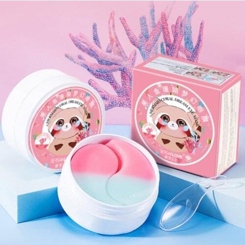 30 Pairs Fruit Seaweed Green Algae Caviar Eye Masks Anti-Aging Remove Dark Circles Acne Beauty Patches Korean Eye Masks