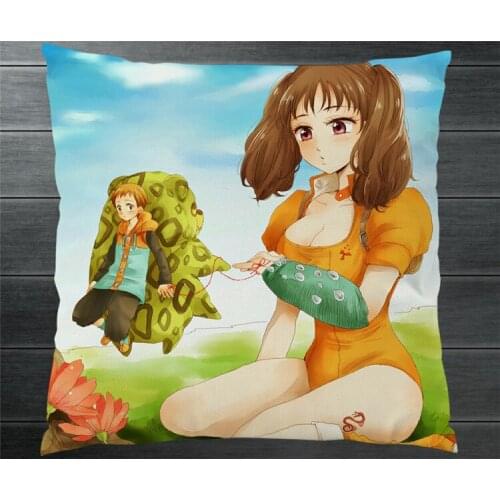 Anime The Seven Deadly Sins Meliodas Two Side 40x40cm Pillowcases Pillow Cushion Case Cover Elizabeth Liones Diane Cosplay P6