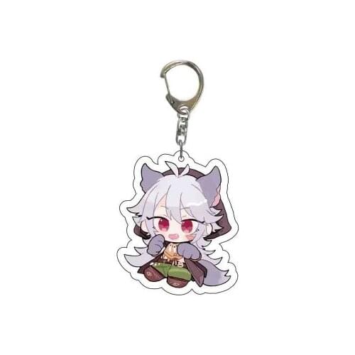Genshin Impact Cosplay Wendy Anime Dipai Momba Bara Di Luc Kea Key Chain For Girl Boy Bag Pendant Key Ring Gift