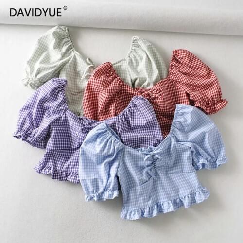 Davidyue Women's Ruffle Shirts