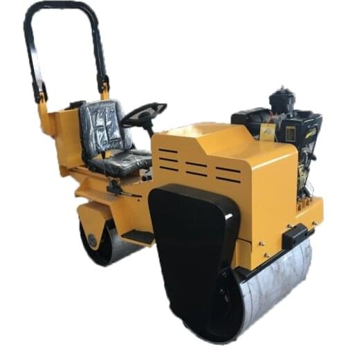 Single/double Drum New Vibration Small Mini Road Rollers Machine FVR-600S 5.5HP Walking Single Wheel Roller Honda GX160