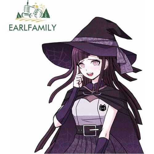 EARLFAMILY 13cm x 10.6cm For Halloween Witch Fine Decal Vinyl Car Sticker Bumper Suitable for VAN RV JDM Creative Decoration