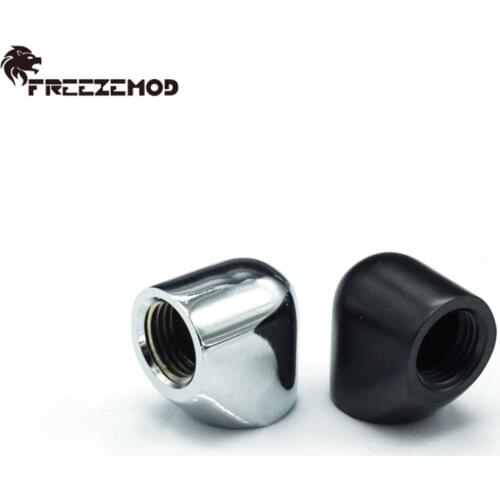 FREEZEMOD 90 Degree Female-Female Silvery Double Internal Thread G1/4'' Elbow Adapter Water Cooler Fitting Modding Fittings