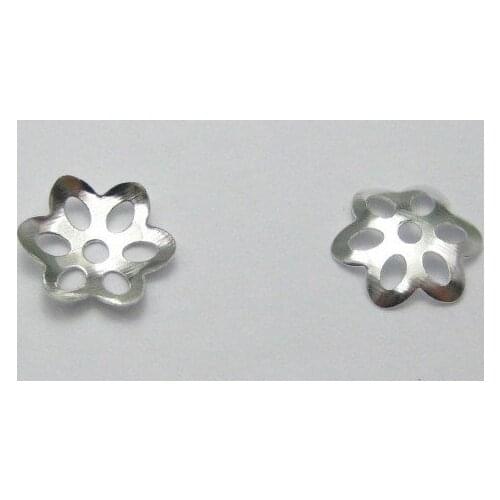 500 Silver Flower End Bead Caps 10mm Jewelry Findings
