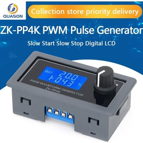 ZK-PP4K PWM pulse generator lighting LED motor speed control dimming controller slow start slow stop digital LCD