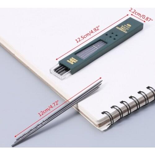 2.0mm 10Pcs/Box 2B HB Mechanical HB Drafting Drawing Pencil Rod Automatic Pencil Lead Refill Office School Supplies Stationery