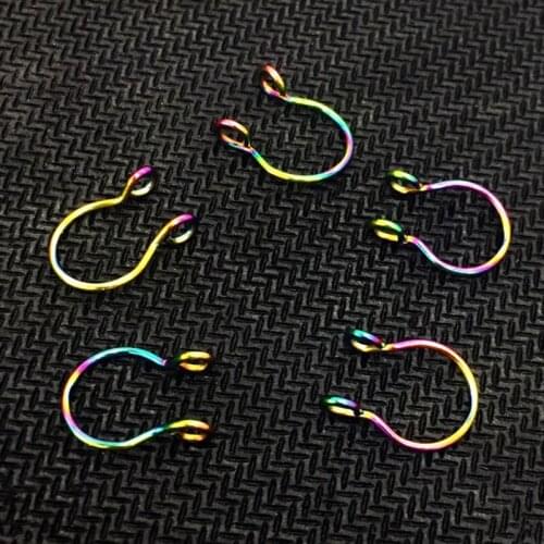 5Pcs Latest Trends Stainless Steel Without Wearing Holes Fake Nose Ring Euramerican Fashion Nail Female Nose Piercings