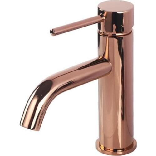 Basin Faucets Brass Sink Mixer Taps Hot & Cold Bathroom Faucets Single Handle Deck Mounted Lavatory Crane Tap Free Shipping