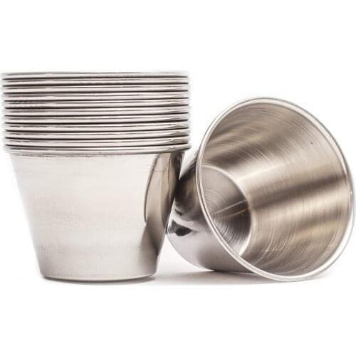 Ramekin Kitchen Cups Seasoning Cup Storage Cup Sauce Cups 12 Pack In a Set Kitchen Tools 12 Pack Stainless Steel Sauce cup