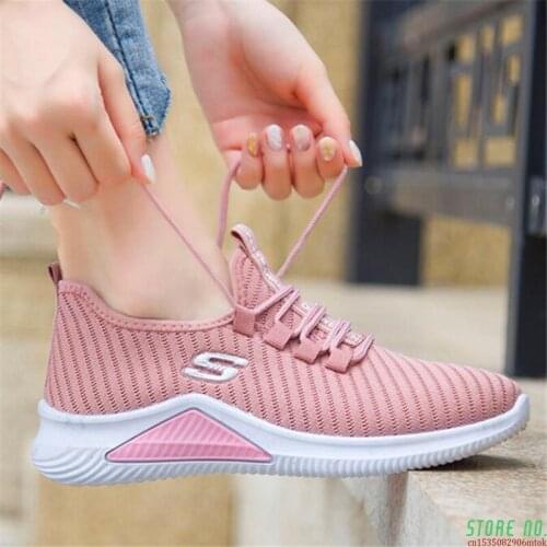 Women Casual Shoes Spring Autumn Sneakers Ladies Casual Walking Vulcanized Shoes Fashion Mesh lace-up Women Shoes A536
