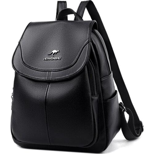 2021 Fashion Soft Leather Backpack Designer Shoulder Bag Womens School Bag Girls School Bag Large Capacity