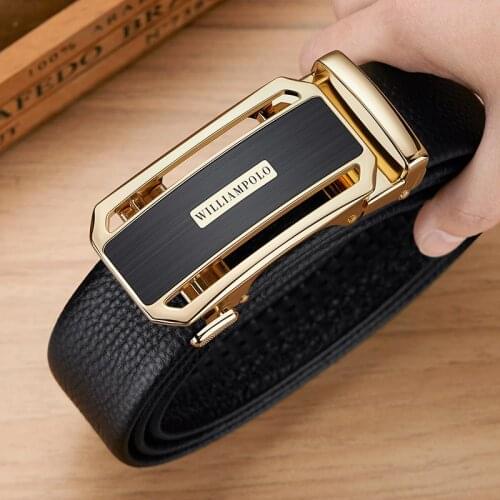 Mens business belt leather fashion formal belt high grade automatic buckle leisure belt