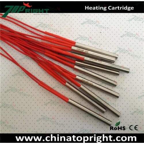 Dia.1/2" 240v 750w Single Head Cartridge Heater Element with 2.5meter red wire