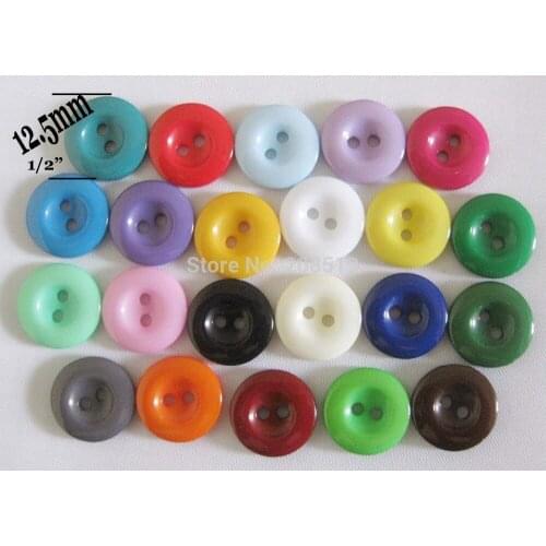 NBNVLA 1/2" round shape 100pcs/lot mixed colors baby shirt buttons garment accessories