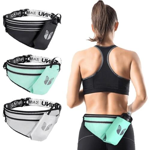 New Water Bottle Pockets Outdoor Fitness Running Marathon Mobile Phone Storage Bag Personal Sports Bag Night Reflective Belt Bag