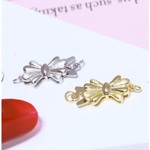 NEW Flower Design 925 Sterling Silver Wholesale Necklace Bracelet Clasps and Hooks Jewelry Accessory Parts Settings