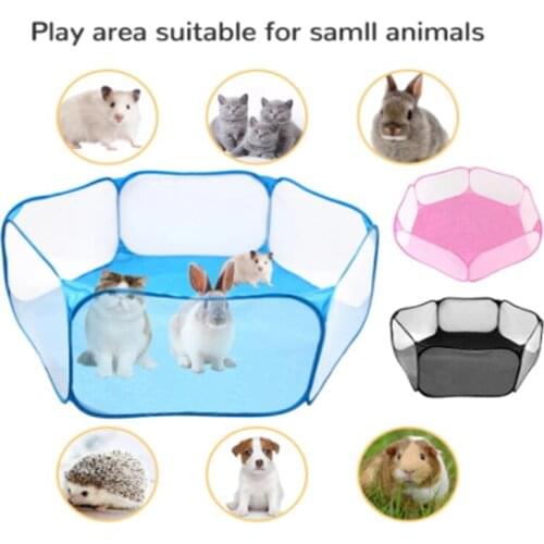 Portable Small Animal Game Fence Folding Outdoor Indoor Exercise Pet Cage Tent for Hamster