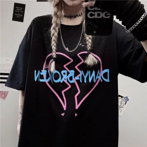 Size 8XL 150KG Short Sleeve Women tshirts Hearted Printed O Neck Ladies Top Plus Size Women t shirt Harajuku T-shirt