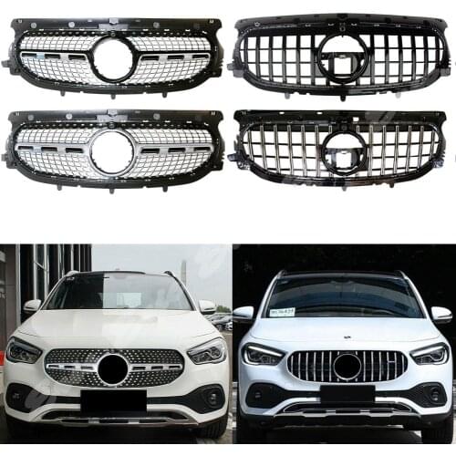 Front Racing Billet Bumper Grille Upper Facelift Grill For Mercedes-Benz H247 GLA Class 2021 General Diamond GT