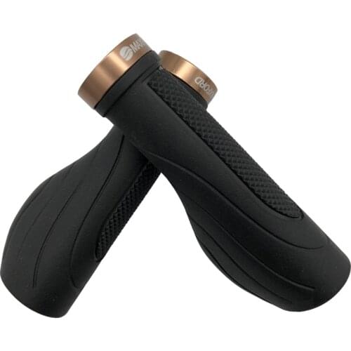 MAXFORD Bicycle handlebar rubber Grip Sleeve MTB Mountain Bike Grip 22.2mm Alloy locked Rings Parts Cycling Accessories
