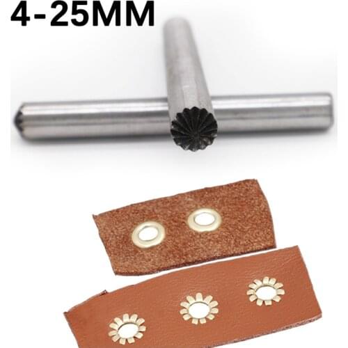 2-25mm High Carbon Steel Drill Bit Shoe Buckle Hollow Rivet Hand Tapping Tool Brass Hole Install Diy Leather Punch