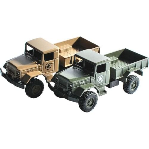WPL MB16 1:64 RC Car Inertia Model 6 Wheel Alloy Truck Simulation Vehicle Toy for Kids Decoration