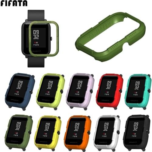 FIFATA PC Protector Cover For Huami Amazfit Bip Case For Xiaomi Amazfit Bip Bit Youth Smart Watch Protective Shell Frame Sleeve