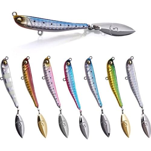 1PCS 62MM 30G VIB Vibration Fishing Lures Rotating Metal Spoon Spinner Jigs Baits Artificial Hard Baits Winter Fishing Tackle
