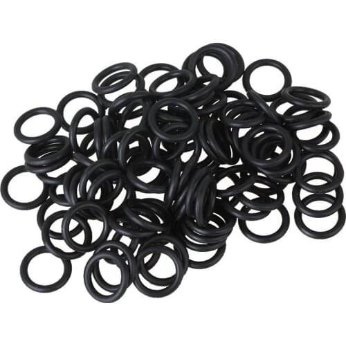 12.7mm Black Syringe Rubber Band Sealed O-Ring for 5cc Dispensing Syringe Barrel Pack of 100
