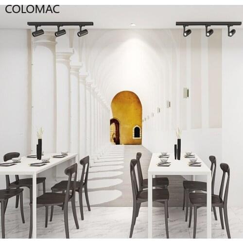 Colomac Custom 3d Vision Extension Space Wallpaper Living Room Geometric Industrial Style Decor Mural Stickers Drop Shopping