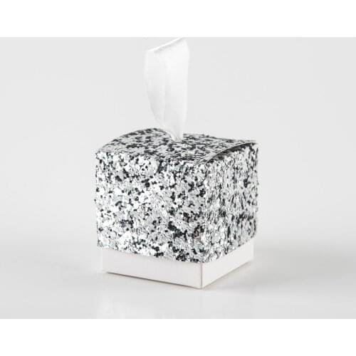 50pcs Sequin Gift Box Present Packaging Caixa Candy Box Diy Wedding Favor Gifts Marriage Decor Supplies Brindes Para Casamento