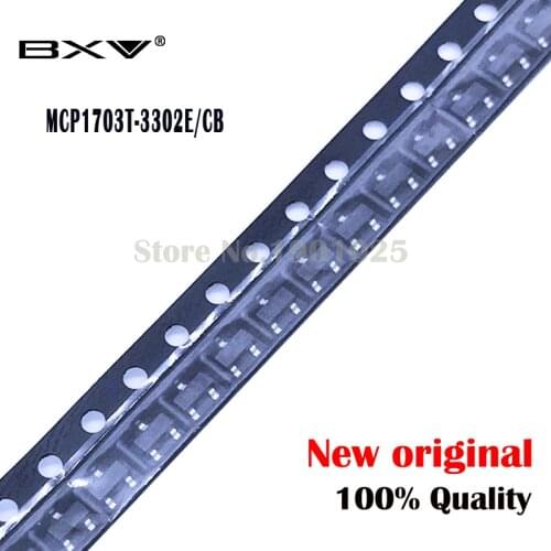 Free Shipping 10PCS MCP1703T-3302E/CB SOT23 MCP1703 3.3V MCP1703T SOT23 new original