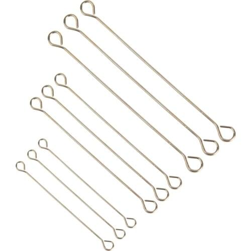 100-200Pcs Stainless Steel Copper Double Eye Headpin Charm Bails Diy Accessories Beading Head Pins For Jewelry Making Supplies