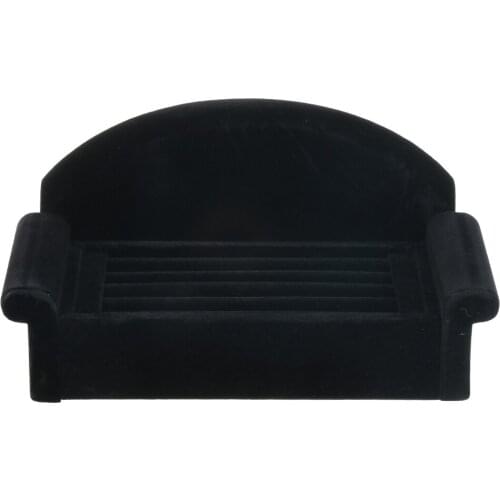 Sofa Shape Black Couch Necklace Holder Jewelry Display Case Storage Box