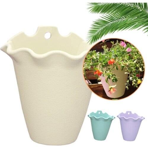 Flower Planter Wall Hanging Office Plant Grow Basin 3 Colors Garden Pot European Style Baskets Yard Flowerpot Plant Accessories