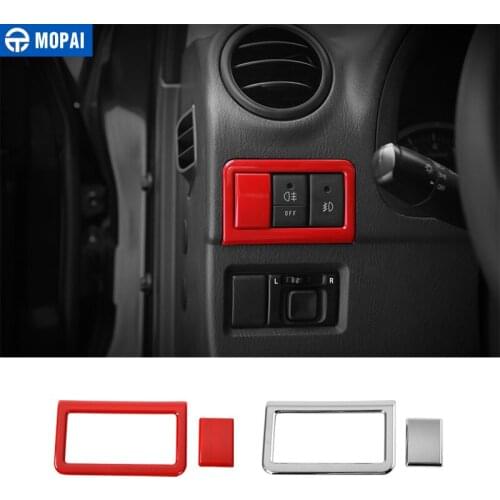 MOPAI Car Fog Light Switch Button Decoration Cover for Suzuki jimny 2007 Up Car Accessories Parking Lamp Button Decoration Ring
