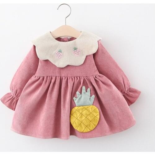 Baby Girls Dress Clothes Fashion Casual Infant Dress Cute Printed Long Sleeve Toddler Dresses for Girls Vestidos Baby Clothing