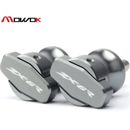 For Kawasaki ZX 6R zx6r all year With LOGO zx-6r Motorcycle stands screws high quality Swingarm Spools Sliders
