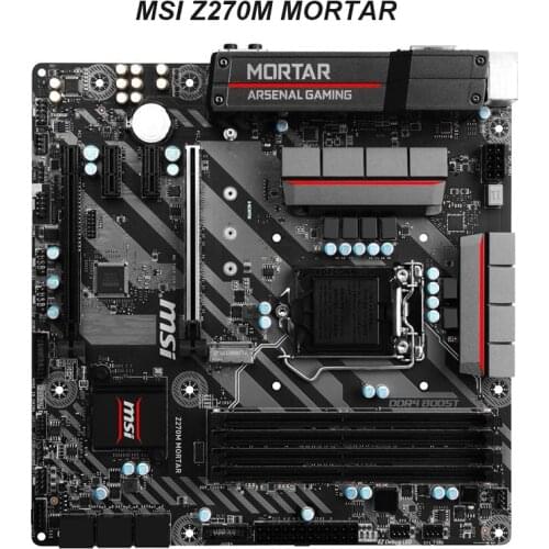 For MSI Z270M MORTAR LGA 1151 Intel Z270 DDR4 HDMI SATA 6Gb/s USB 3.1 Micro ATX Intel Motherboard Used