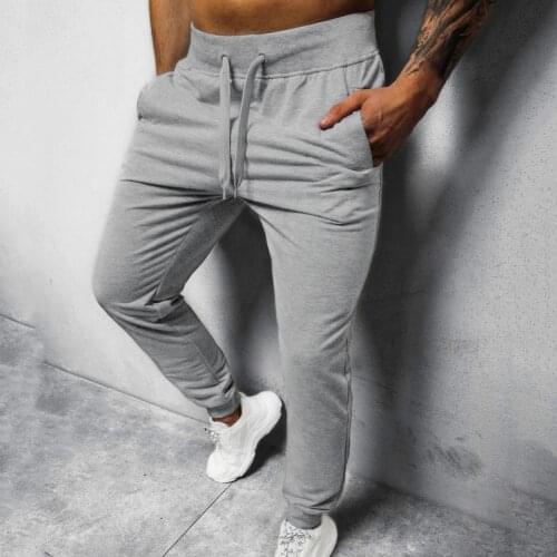 Joggers Men 2021 Streetwear Trousers Solid Color Ankle Banded Men Pants Warm Elastic Waist Stand Pockets Slim Sweatpants
