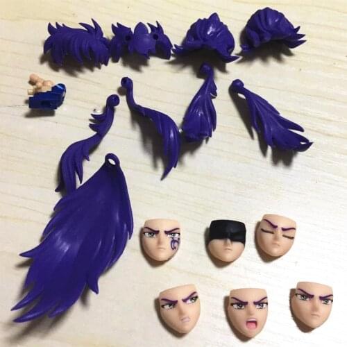 GT Saint Seiya Cloth Myth SOG Milo head parts 6 faces for Bandai EX Gold Scorpio Milo model S015