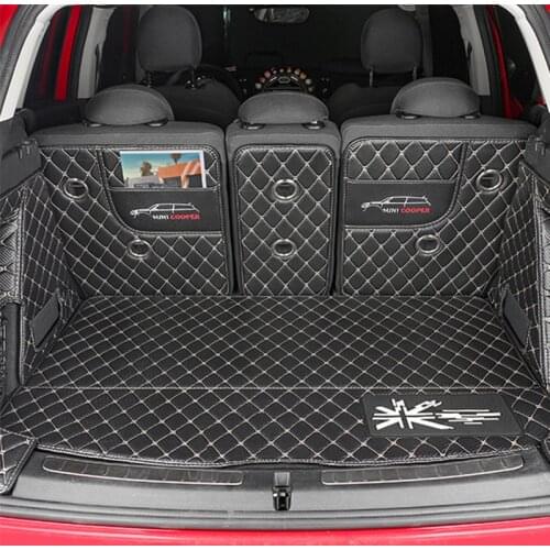 Car Trunk Mat For BMW MINI Cooper S F54 F55 F56 F60 R55 R56 R60 Clubman Car Styling Accessories Fully Wrapped Protective Pad