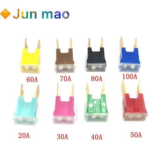 2PCS Automotive Car truck van square Fuse long feet male Fuse 20A 30A 40A 50A 60A 70A 80A 90A 100A 120A