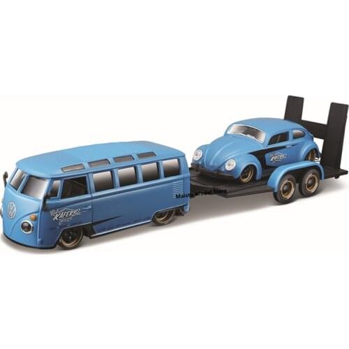 Halolo Maisto 1:24 VOLKSWAGEN VAN "SAMBA" / VOLKSWAGEN BEETLE Die-cast Precision Model Car Model Collection Gift